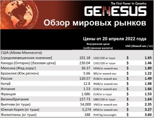 Genesus, обзор мировых рынков. Соединенные Штаты. Апрель 2022