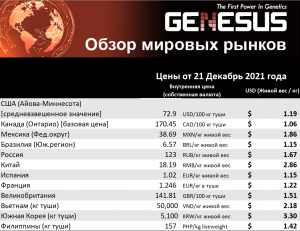 Genesus, обзор мировых рынков. Соединенные Штаты, декабрь 2021