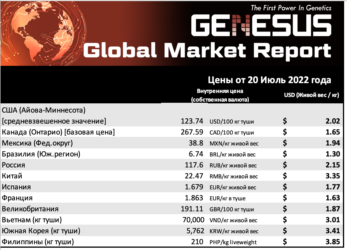 Genesus, обзор мировых рынков. Соединенные Штаты. Июль 2022
