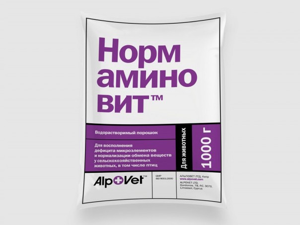 Нормаминовит — кормовая добавка с витаминами и аминокислотами